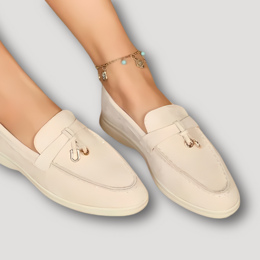 White Slip-On Loafers for Women