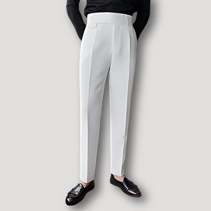 Executive Tailored Men's High Waisted Trousers