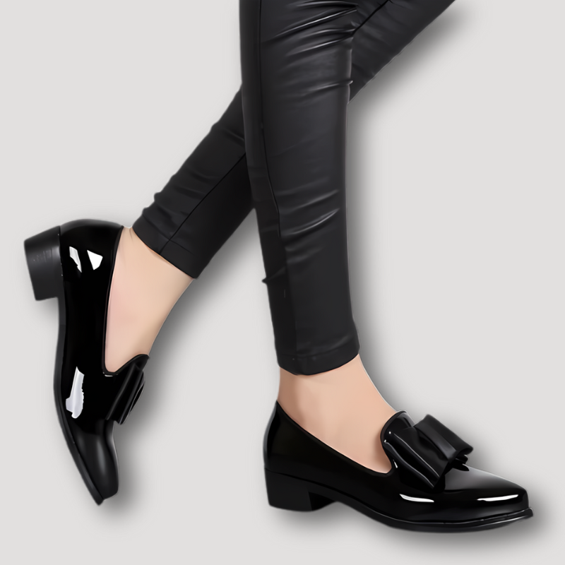 Pointed Toe Leather with Bow for Women