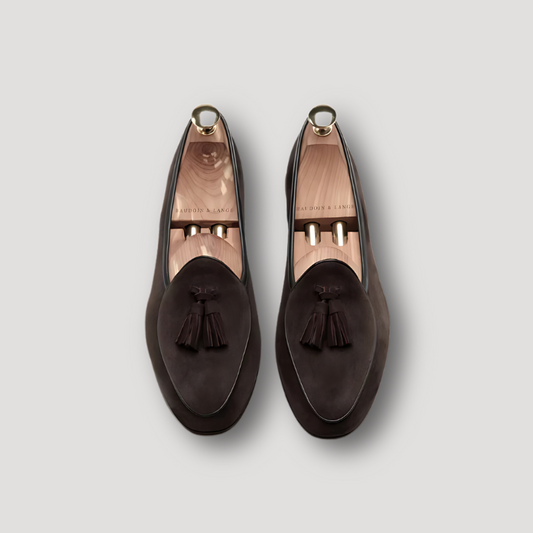 Tassel Faux Suede Slip-On Loafers for Women